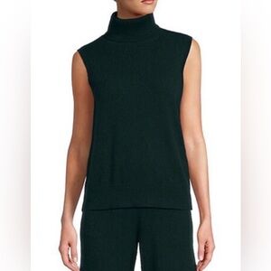 NWT Antonio Melani Ivone Turtleneck Cashmere
Sleeveless Sweater Black